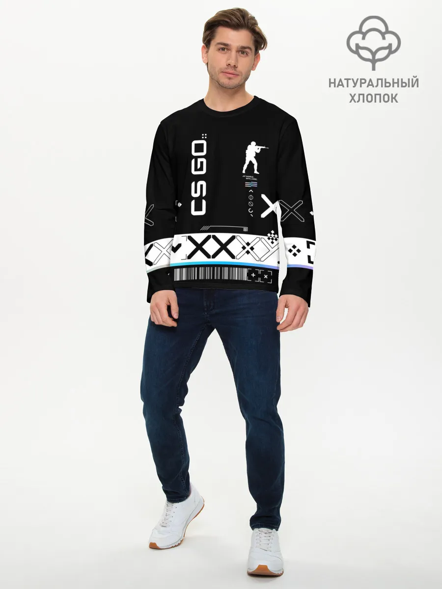 Мужской лонгслив базовый / Поток информации | СS:GO