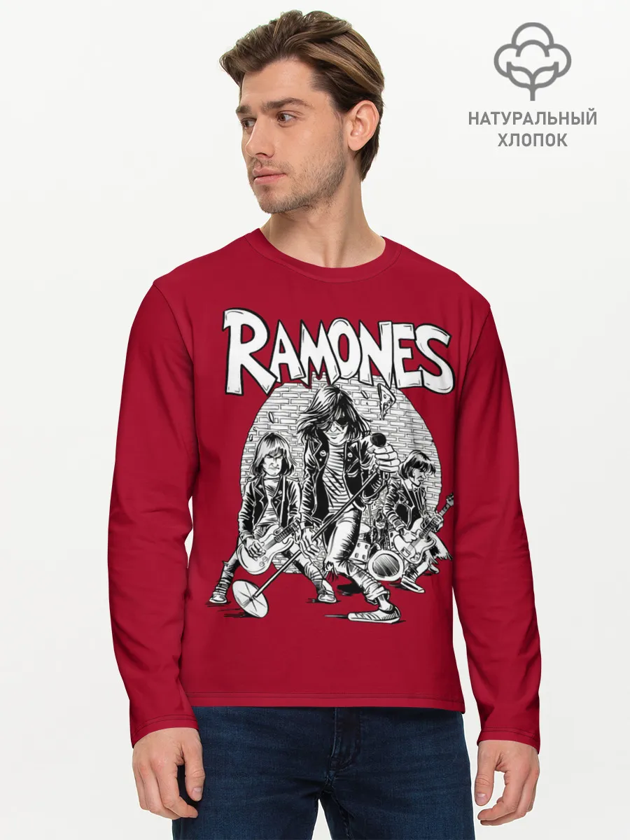 Мужской лонгслив базовый / BW Ramones