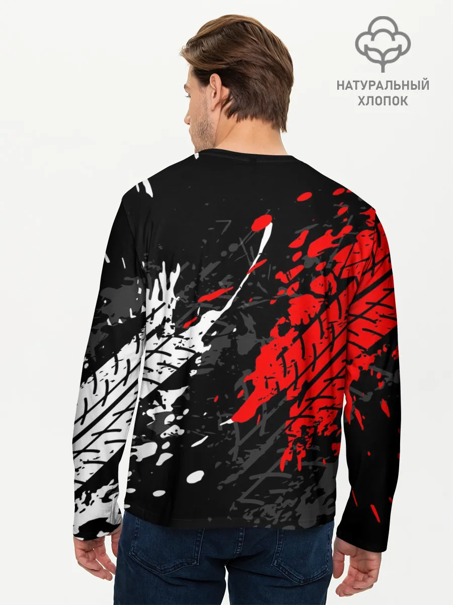 Мужской лонгслив базовый / TOYOTA RED / TOYOTA SPORT