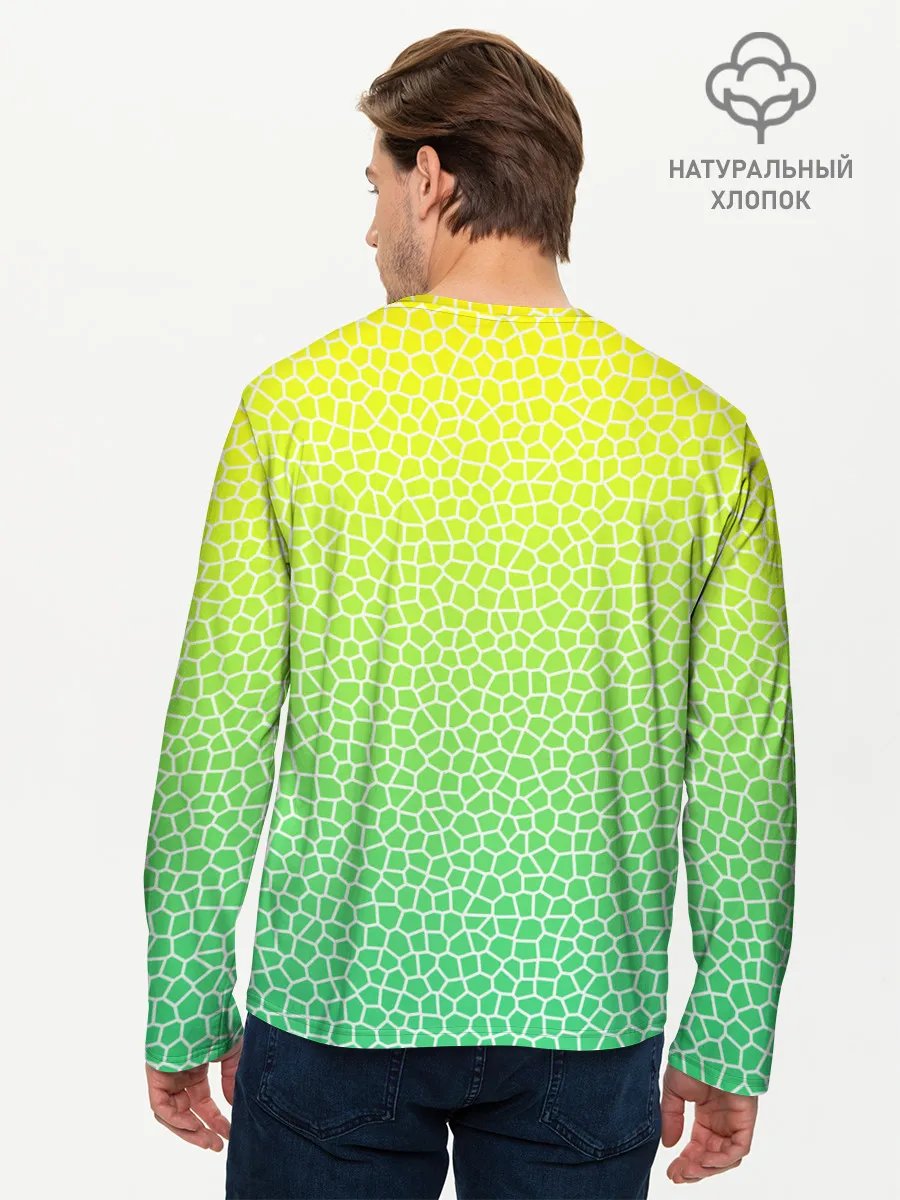 Мужской лонгслив базовый / Витражная мозаика