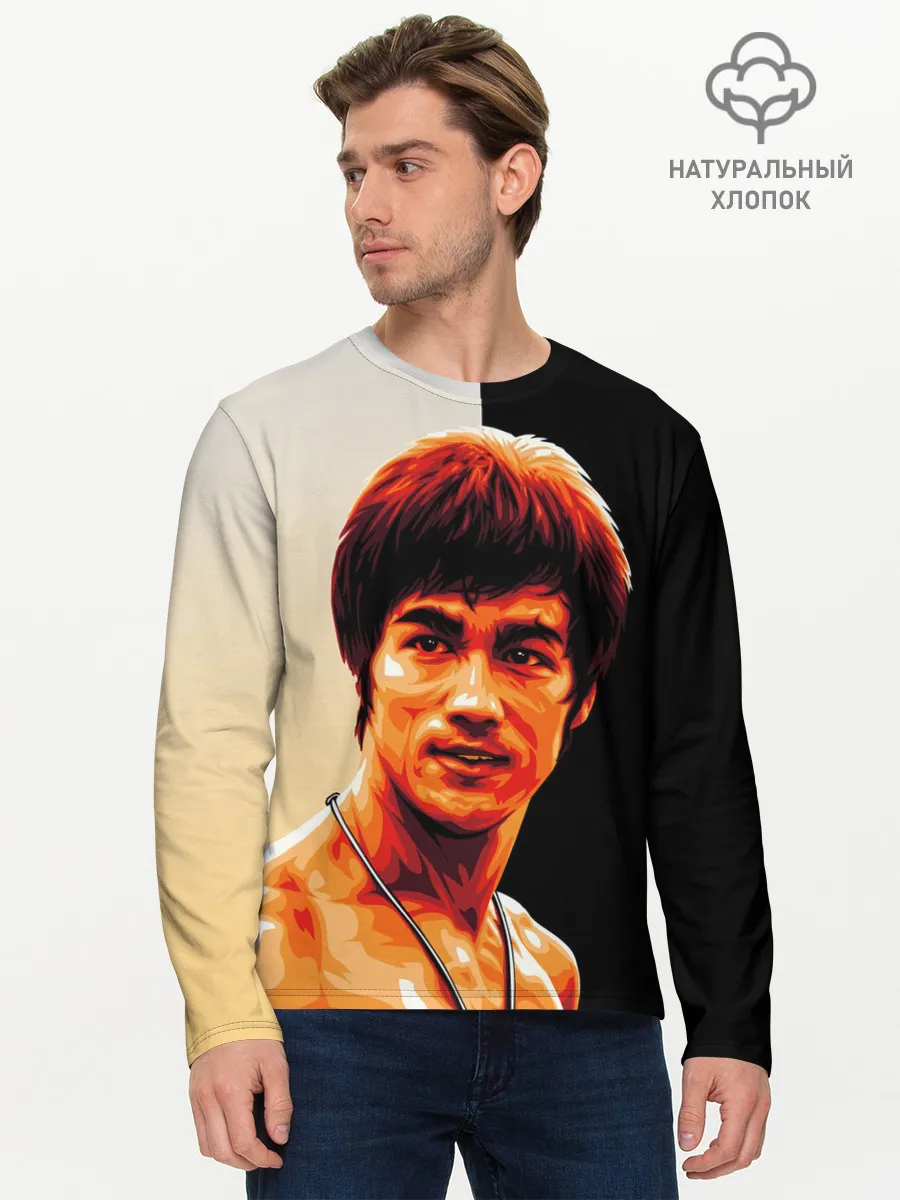 Мужской лонгслив базовый / Будь водой