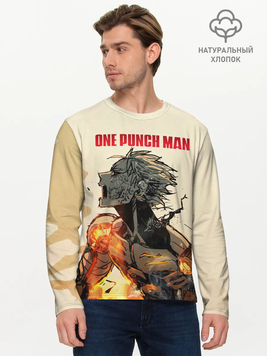 Мужской лонгслив базовый / Разрушение Геноса One Punch-Man