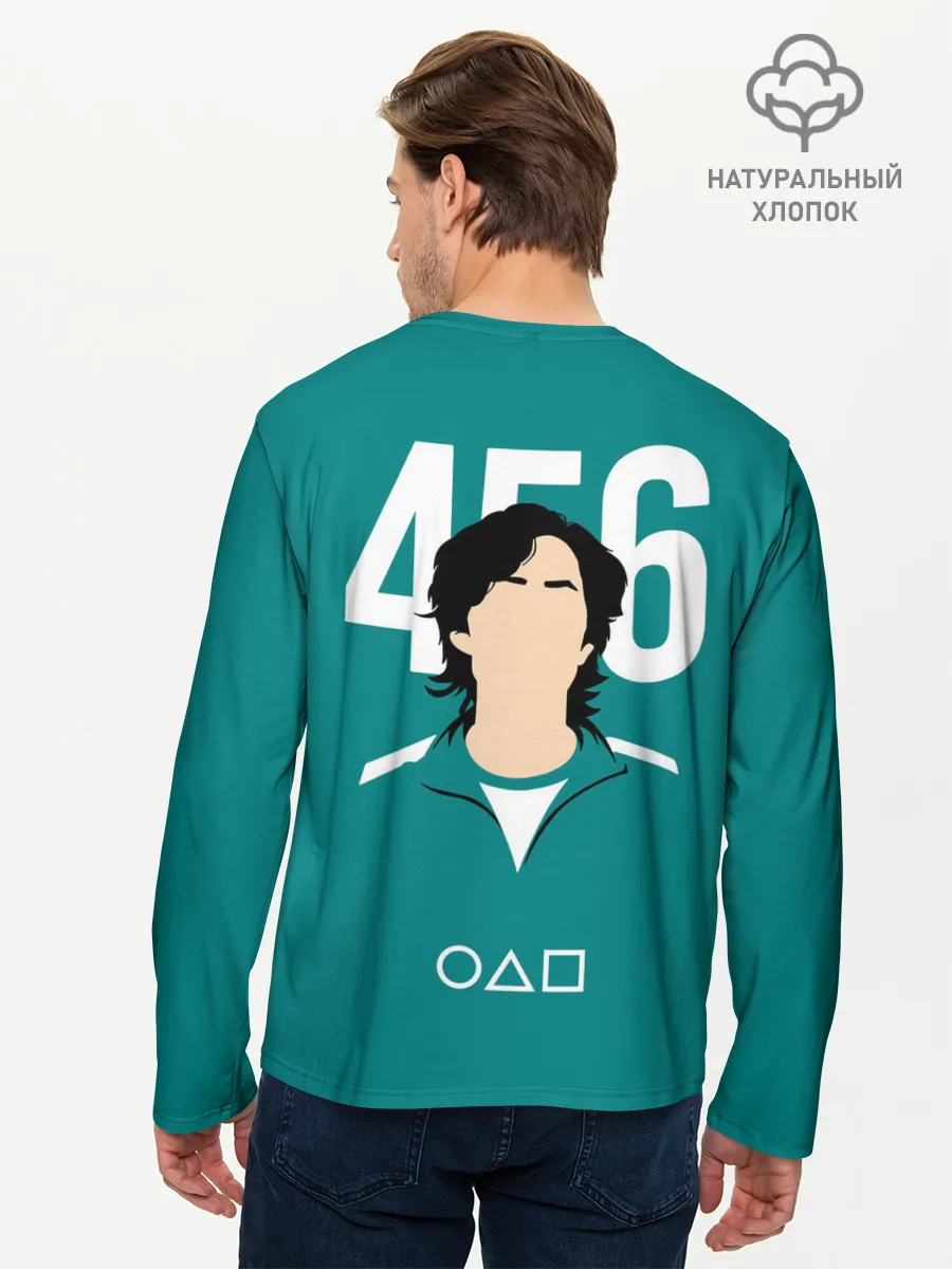 Мужской лонгслив базовый / Игра в кальмара: Сон Ки Хун 456