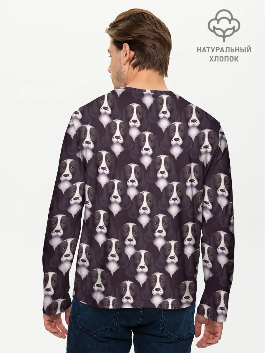 Мужской лонгслив базовый / Спаниель