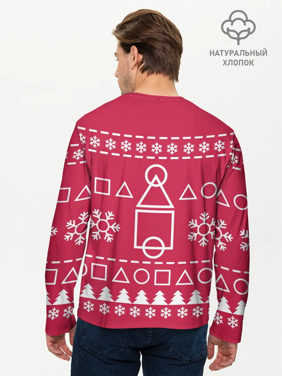 Мужской лонгслив базовый / Новогодний Ojingeo geim.