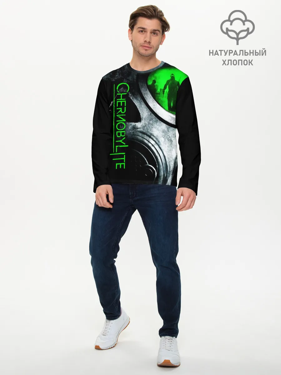 Мужской лонгслив базовый / Chernobylite маска сталкера