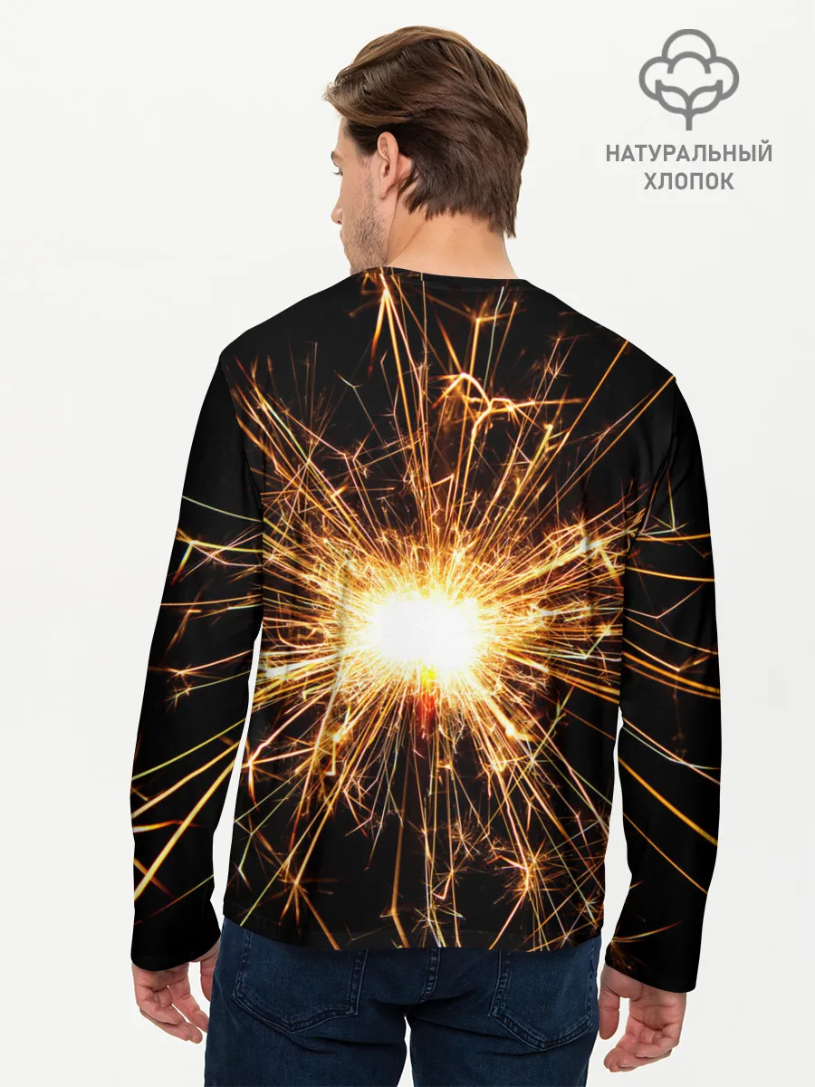 Мужской лонгслив базовый / фейерверк души