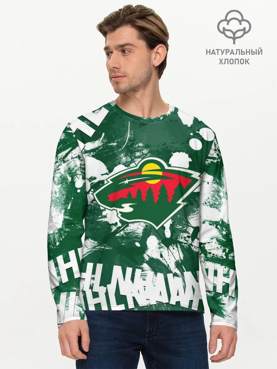 Мужской лонгслив базовый / Minnesota Wild, Миннесота Уайлд