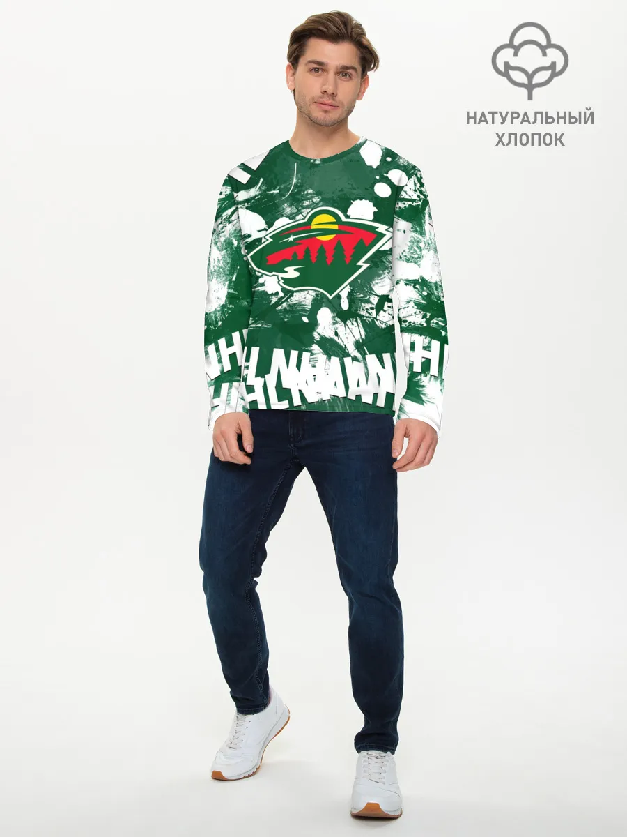 Мужской лонгслив базовый / Minnesota Wild, Миннесота Уайлд
