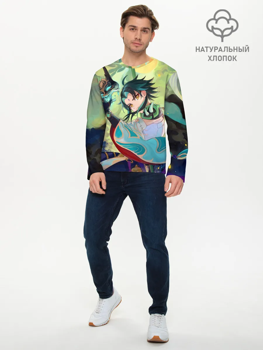 Мужской лонгслив базовый / Xiao | Сяо | Genshin Impact
