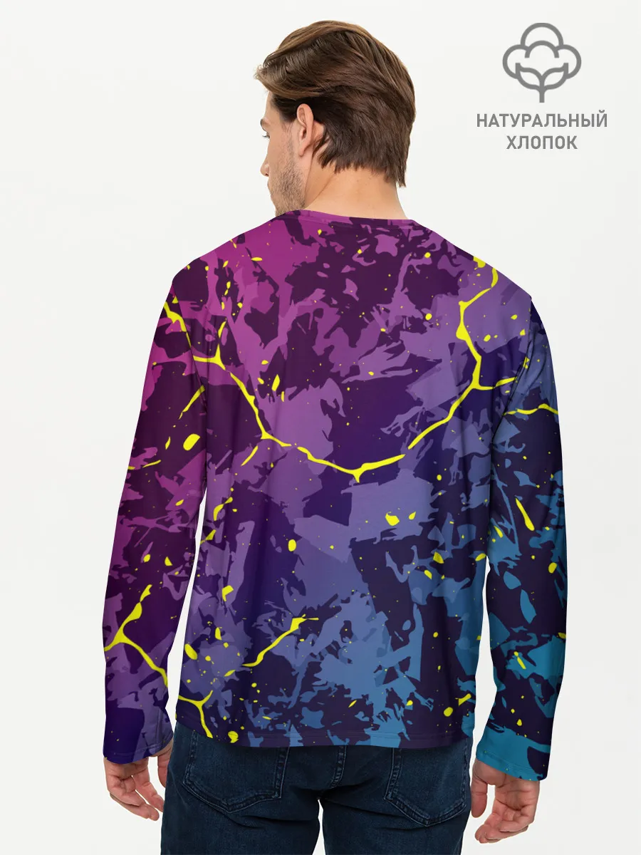 Мужской лонгслив базовый / НЕОНОВЫЙ ТИГР / NEON TIGER