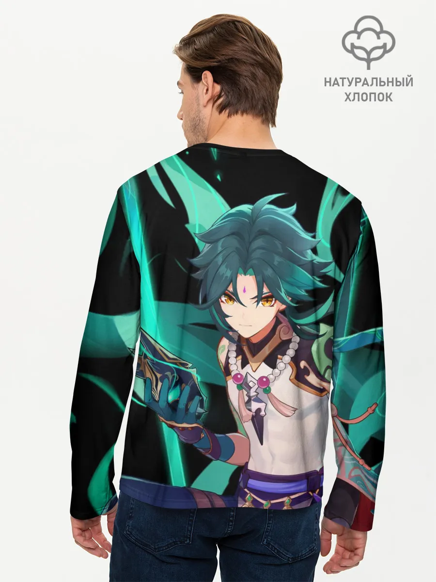 Мужской лонгслив базовый / Геншин импакт: Сяо
