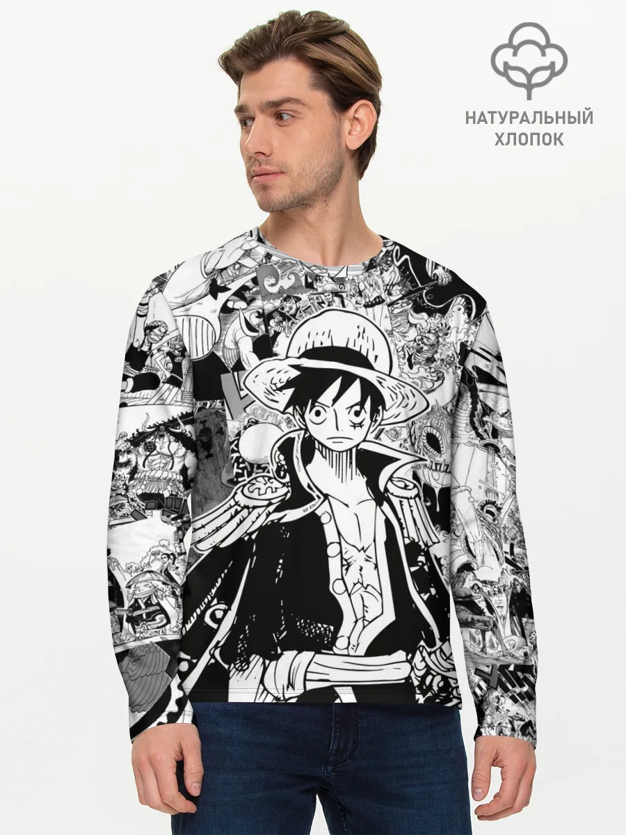 Мужской лонгслив базовый / Ван Пис, One Piece, манга
