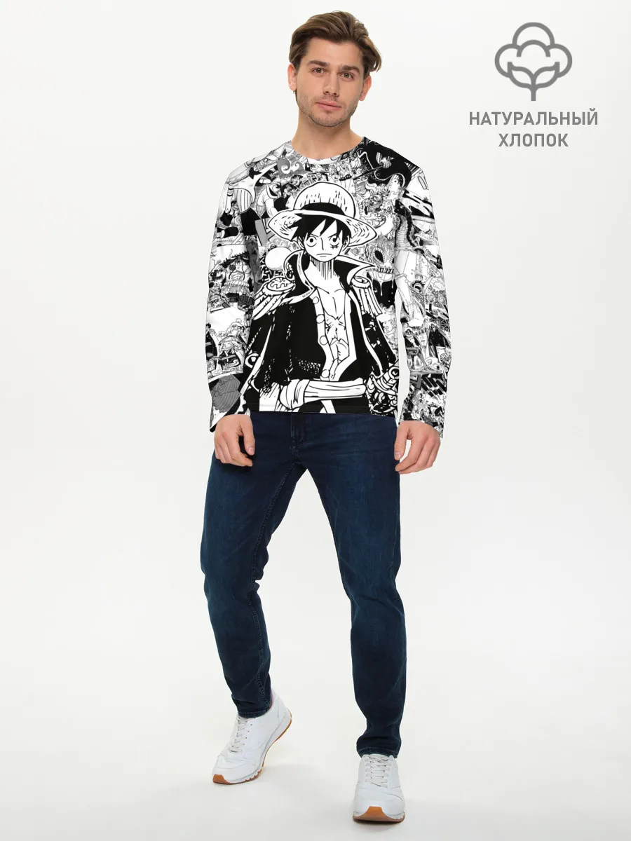 Мужской лонгслив базовый / Ван Пис, One Piece, манга