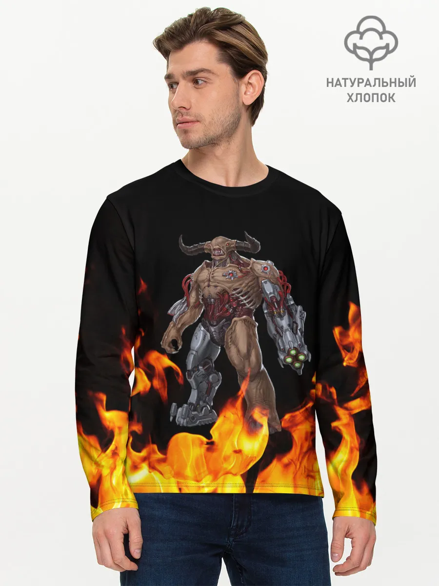 Мужской лонгслив базовый / CYBER DEMON | КИБЕР ДЕМОН