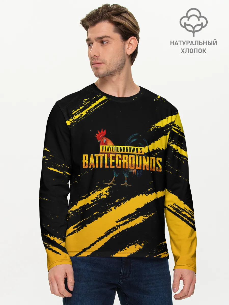 Мужской лонгслив базовый / Playerunknowns Battlegrounds: Петух.