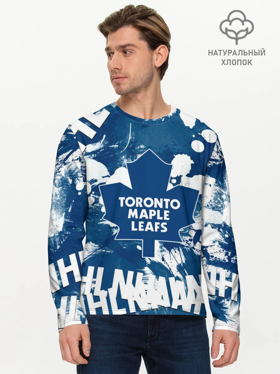 Мужской лонгслив базовый / Торонто Мейпл Лифс, Toronto Maple Leafs