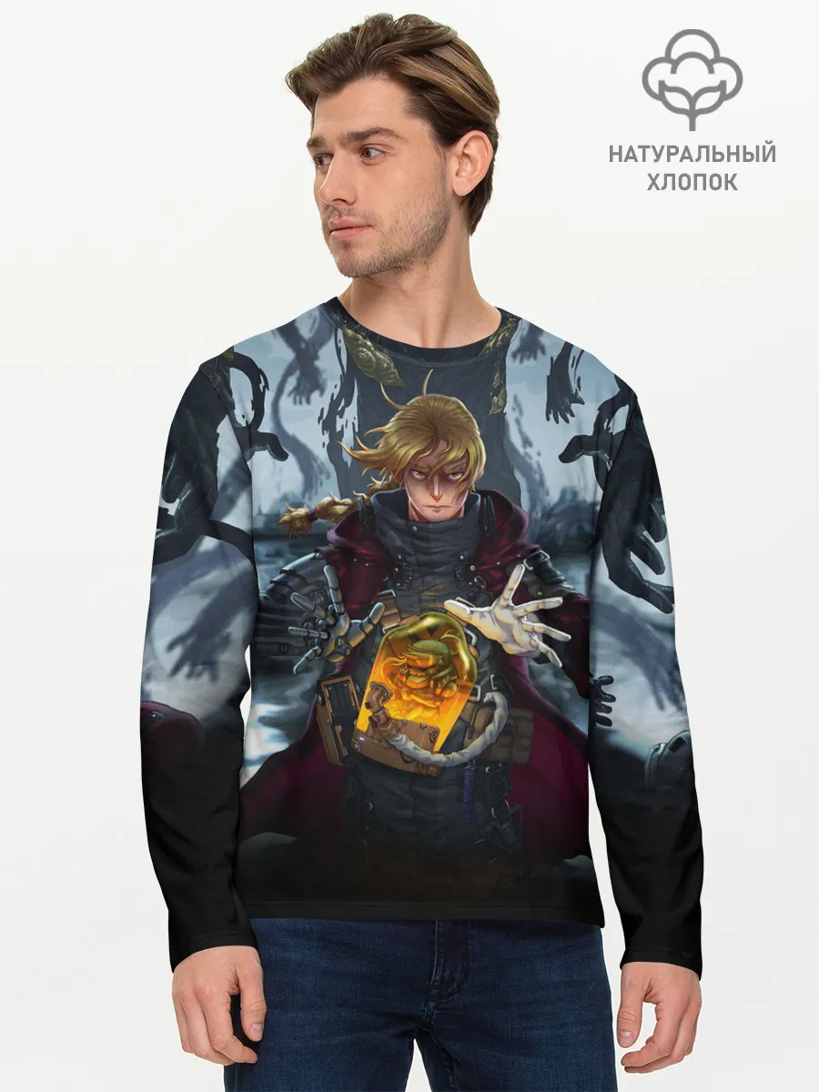 Мужской лонгслив базовый / СТАЛЬНОЙ АЛХИМИК DEATH STRANDING STYLE