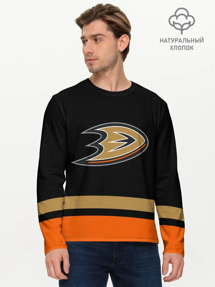 Мужской лонгслив базовый / Anaheim Ducks | Анахайм Дакс