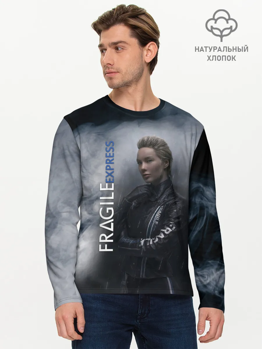 Мужской лонгслив базовый / DEATH STRANDING FRAGILE EXPRESS