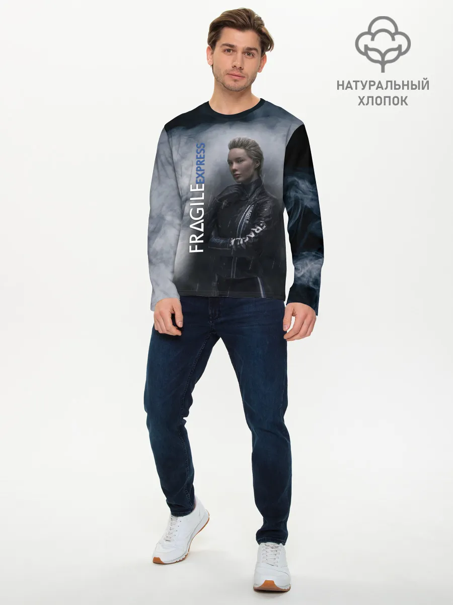 Мужской лонгслив базовый / DEATH STRANDING FRAGILE EXPRESS