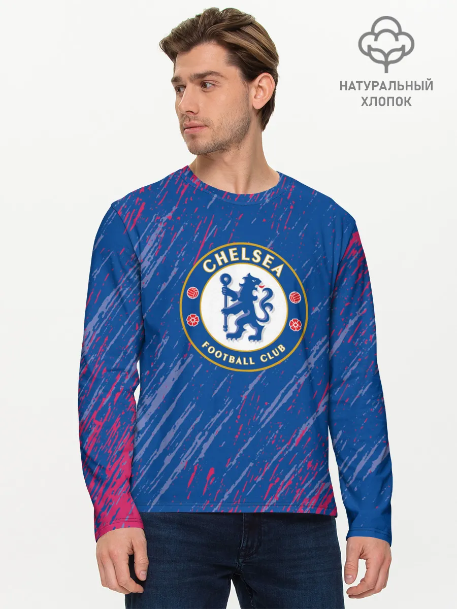 Мужской лонгслив базовый / Chelsea: Logo.