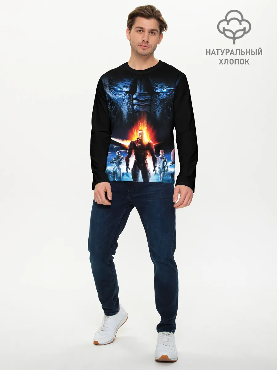 Мужской лонгслив базовый / MASS EFFECT N7 КАПИТАН ШЕПАРД