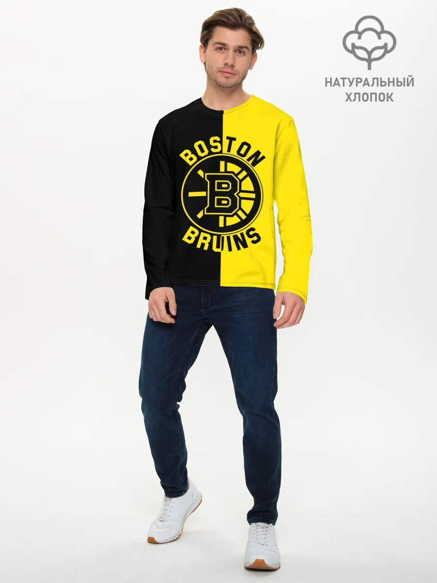 Мужской лонгслив базовый / Boston Bruins, Бостон Брюинз