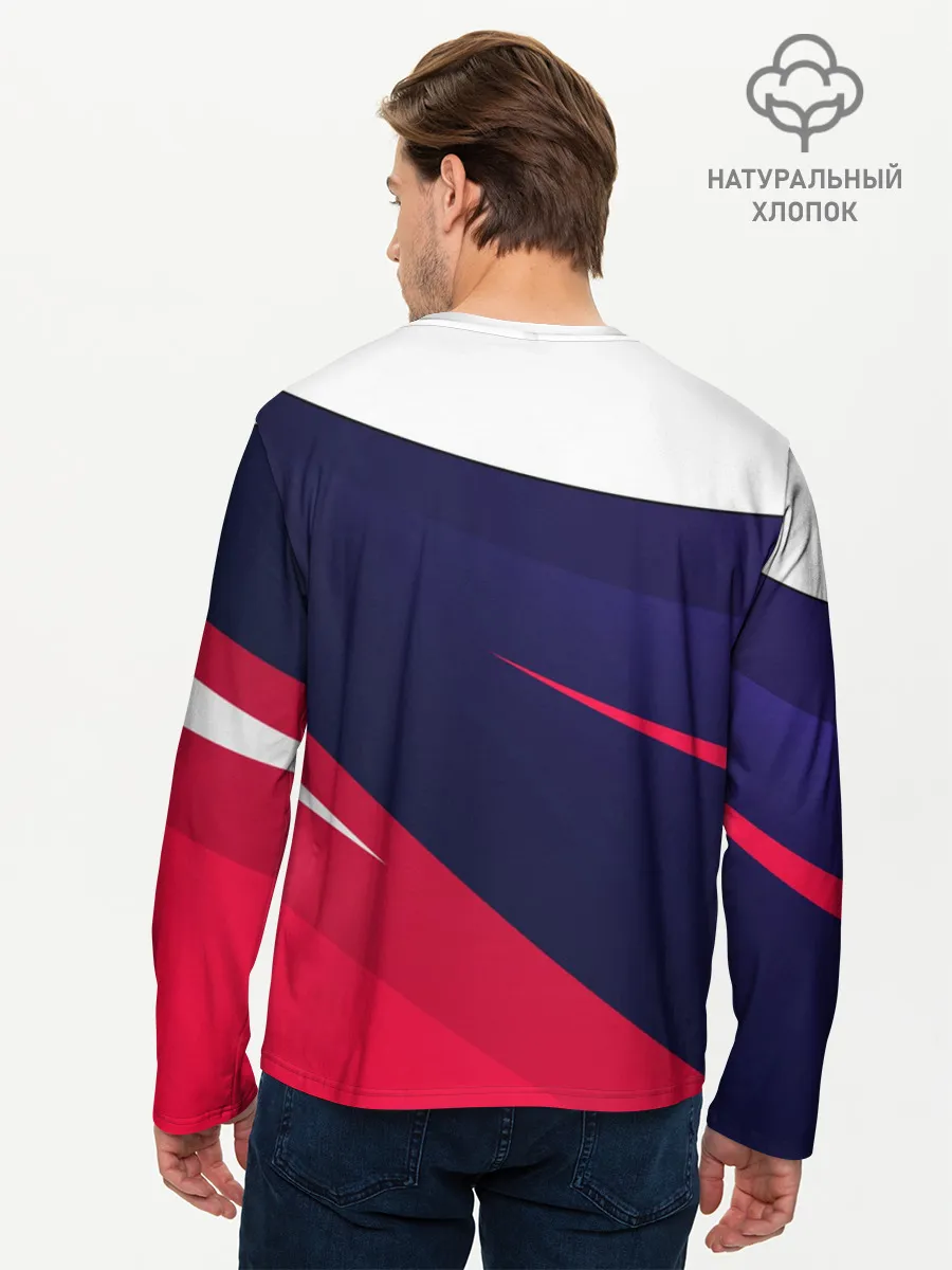 Мужской лонгслив базовый / MITSUBISHI ТРИКОЛОР