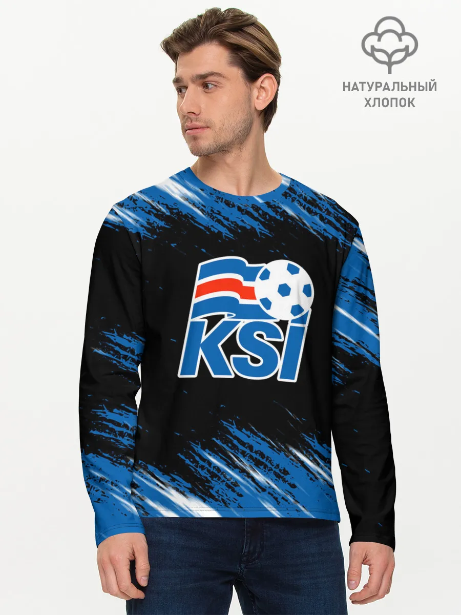 Мужской лонгслив базовый / KSI ICELAND - сборная.
