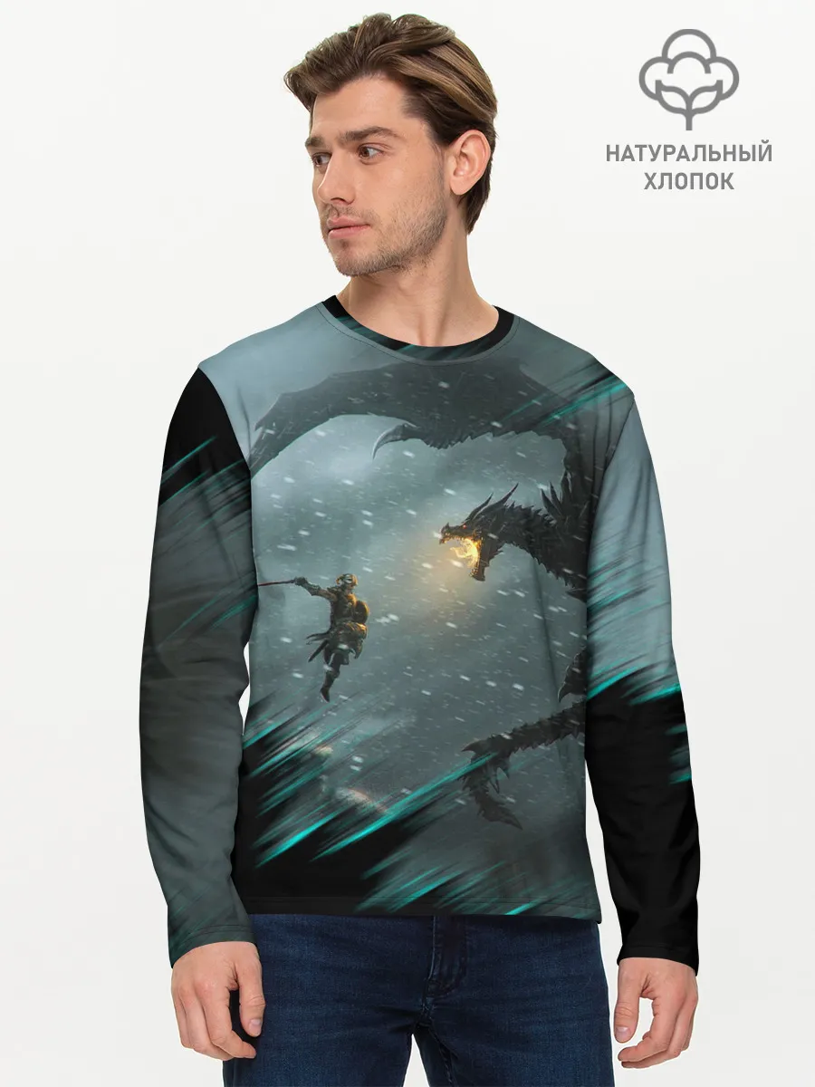 Мужской лонгслив базовый / TES FUS RO DAH | DRAGON