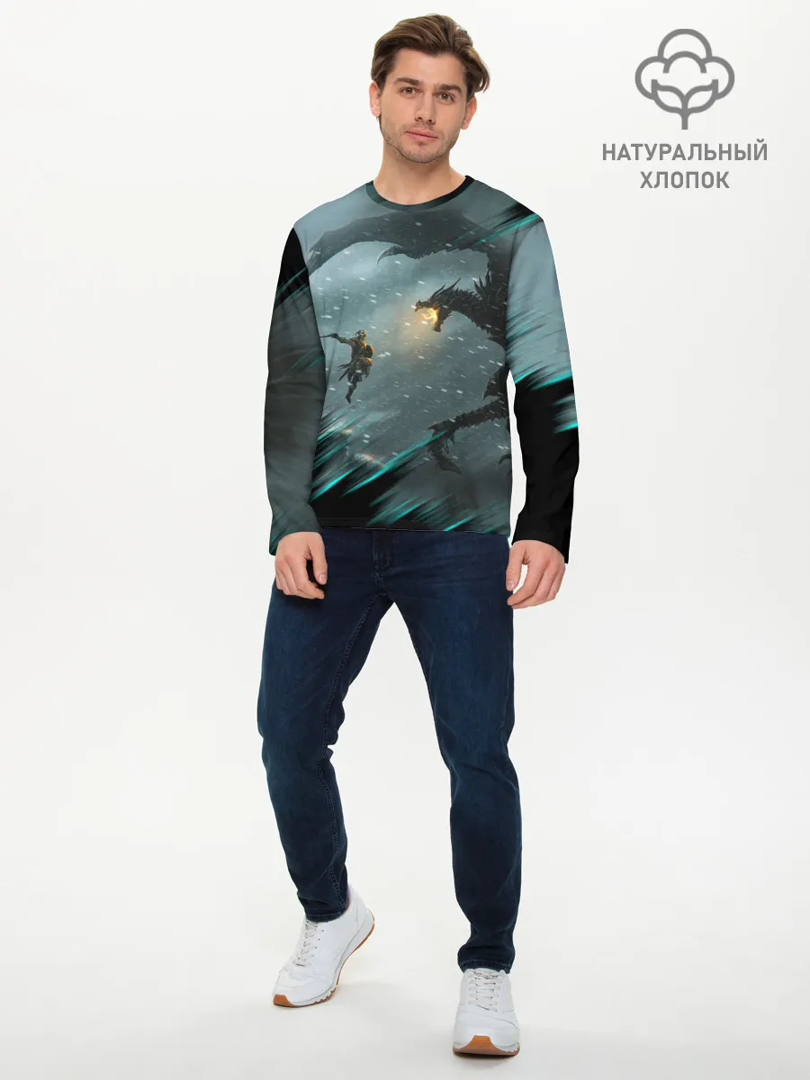 Мужской лонгслив базовый / TES FUS RO DAH | DRAGON