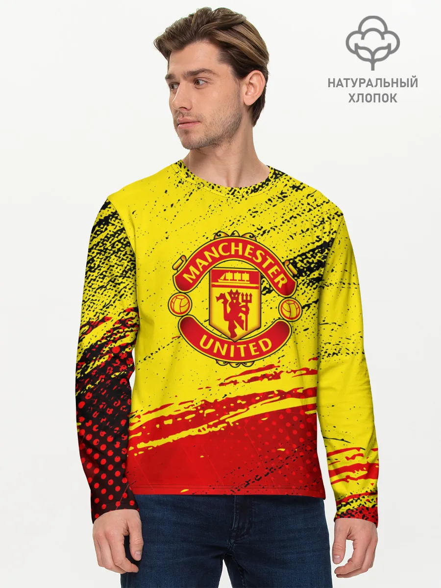Мужской лонгслив базовый / Manchester United Футбольный клуб.
