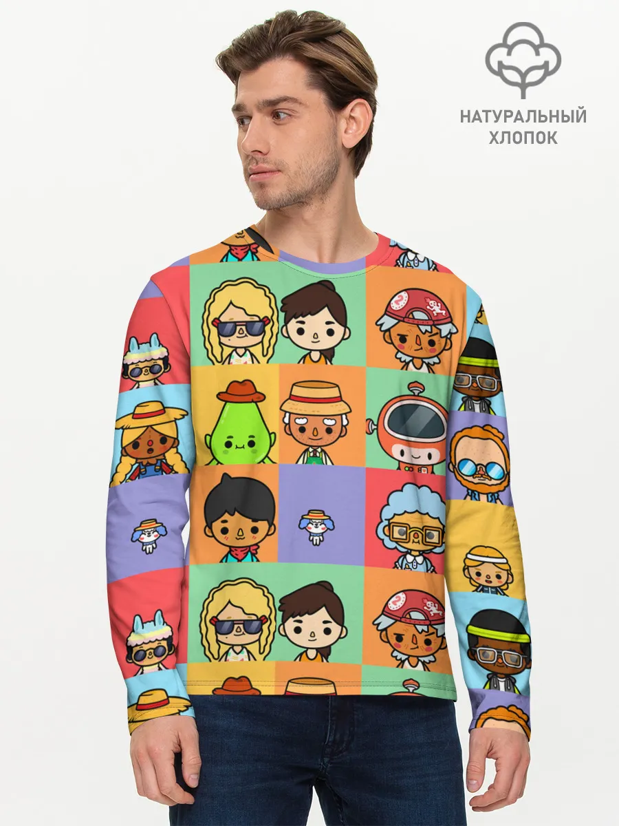 Мужской лонгслив базовый / TOCA BOCA WORLD HERO