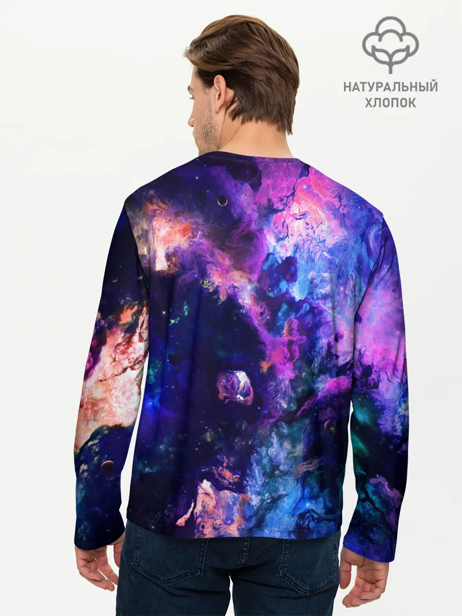 Мужской лонгслив базовый / НЕОНОВЫЕ КОСМОС / NEON SPACE