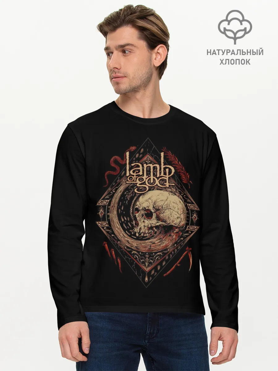 Мужской лонгслив базовый / LOG Skull