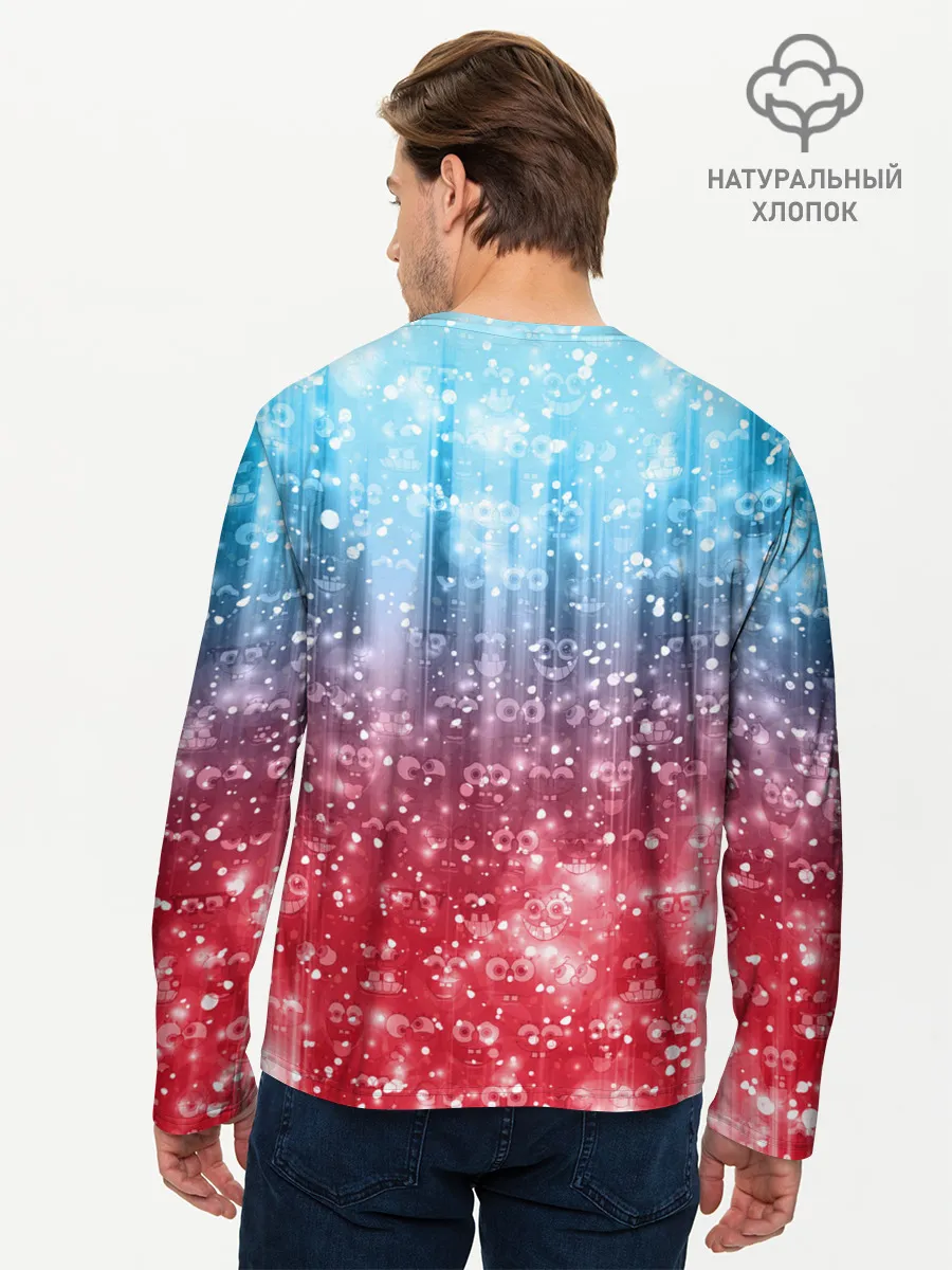 Мужской лонгслив базовый / Новогодний Спанч Боб