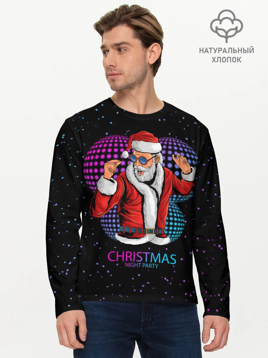 Мужской лонгслив базовый / Santa Dance
