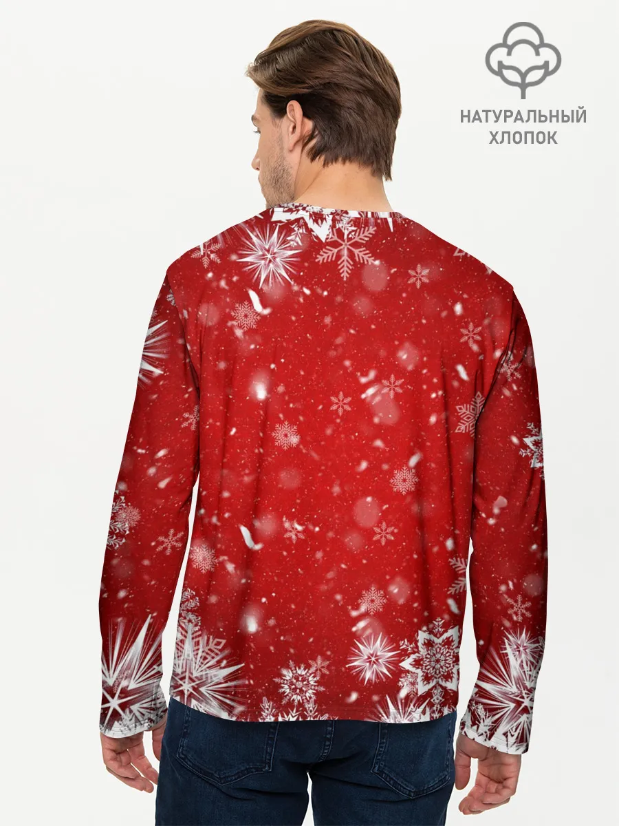 Мужской лонгслив базовый / Новогодний Fortnite