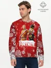 Мужской лонгслив базовый / Новогодний Fortnite