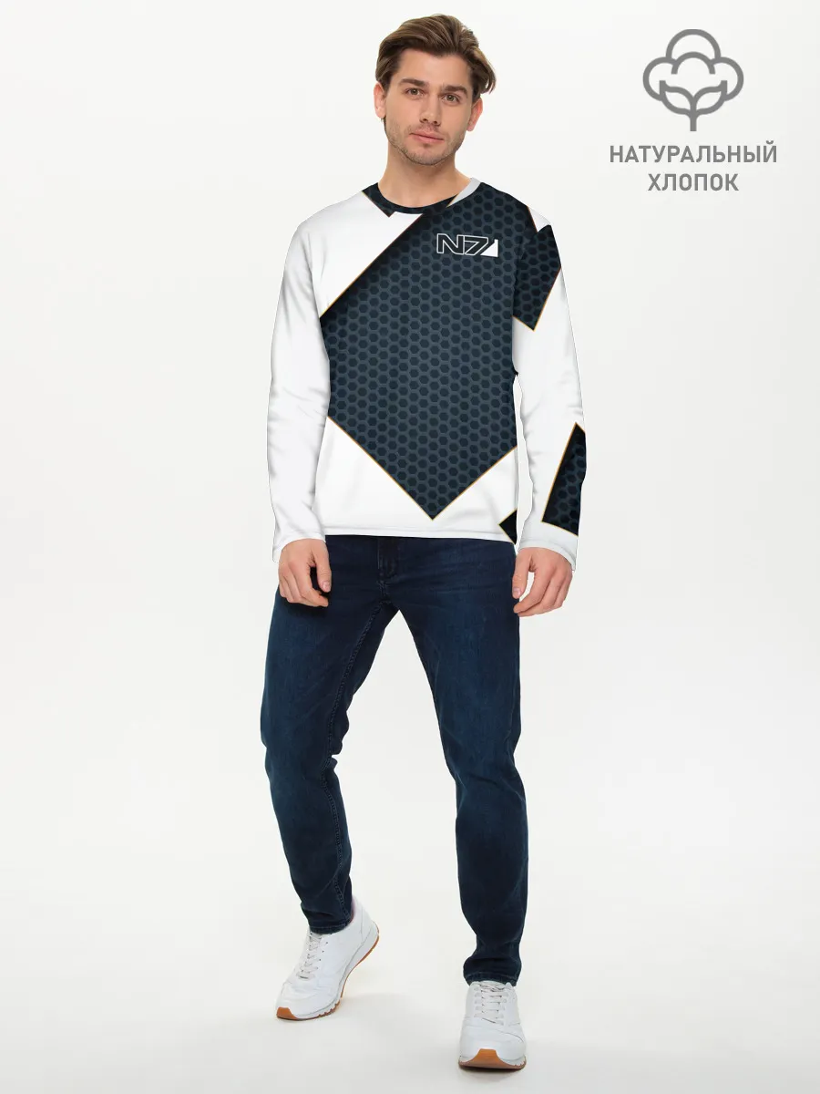 Мужской лонгслив базовый / Mass Effect N7