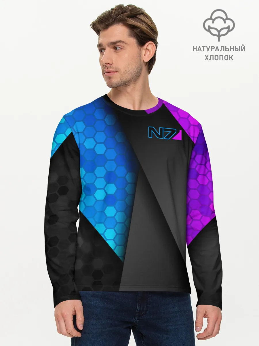 Мужской лонгслив базовый / Mass Effect N7