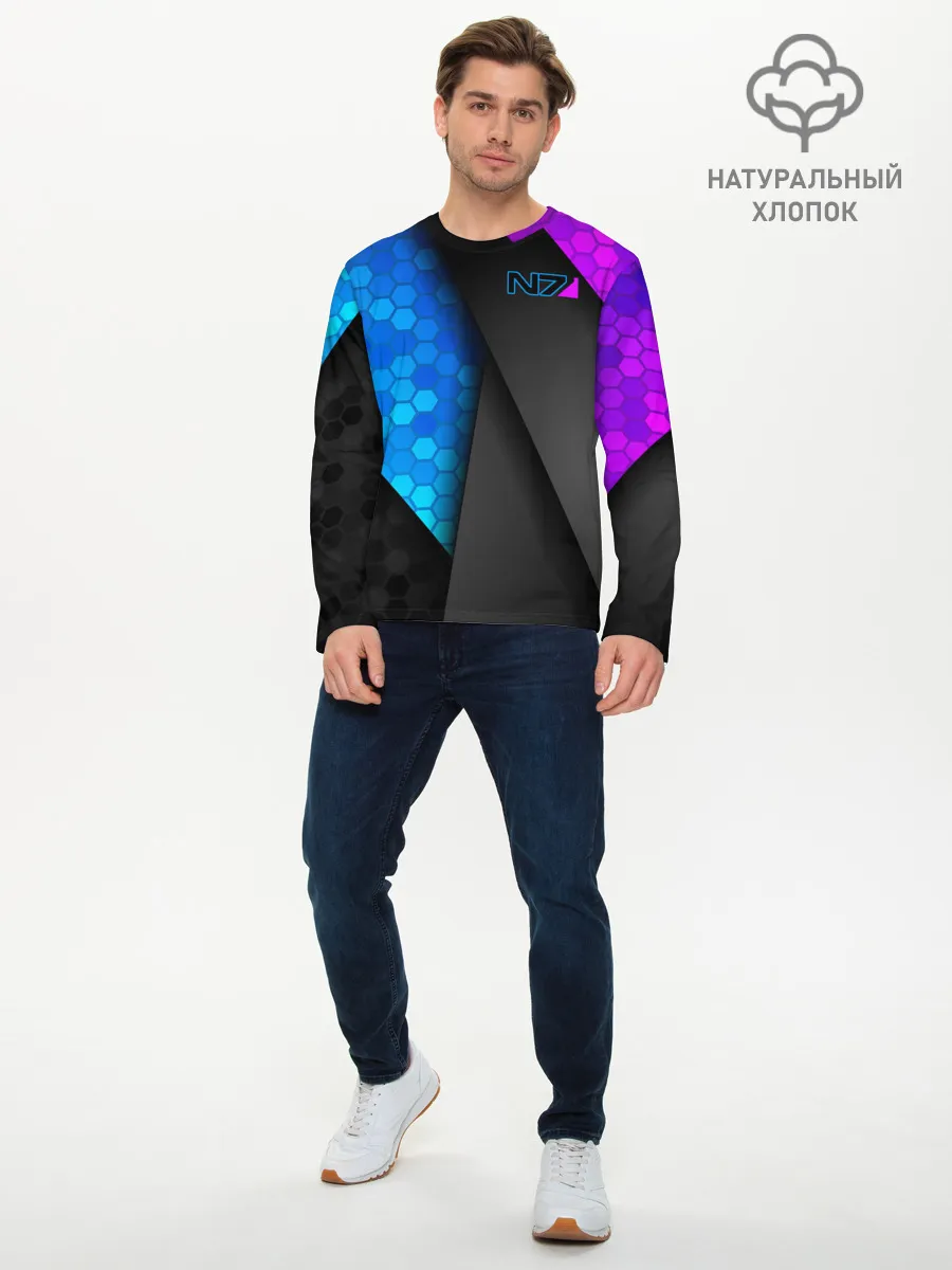 Мужской лонгслив базовый / Mass Effect N7