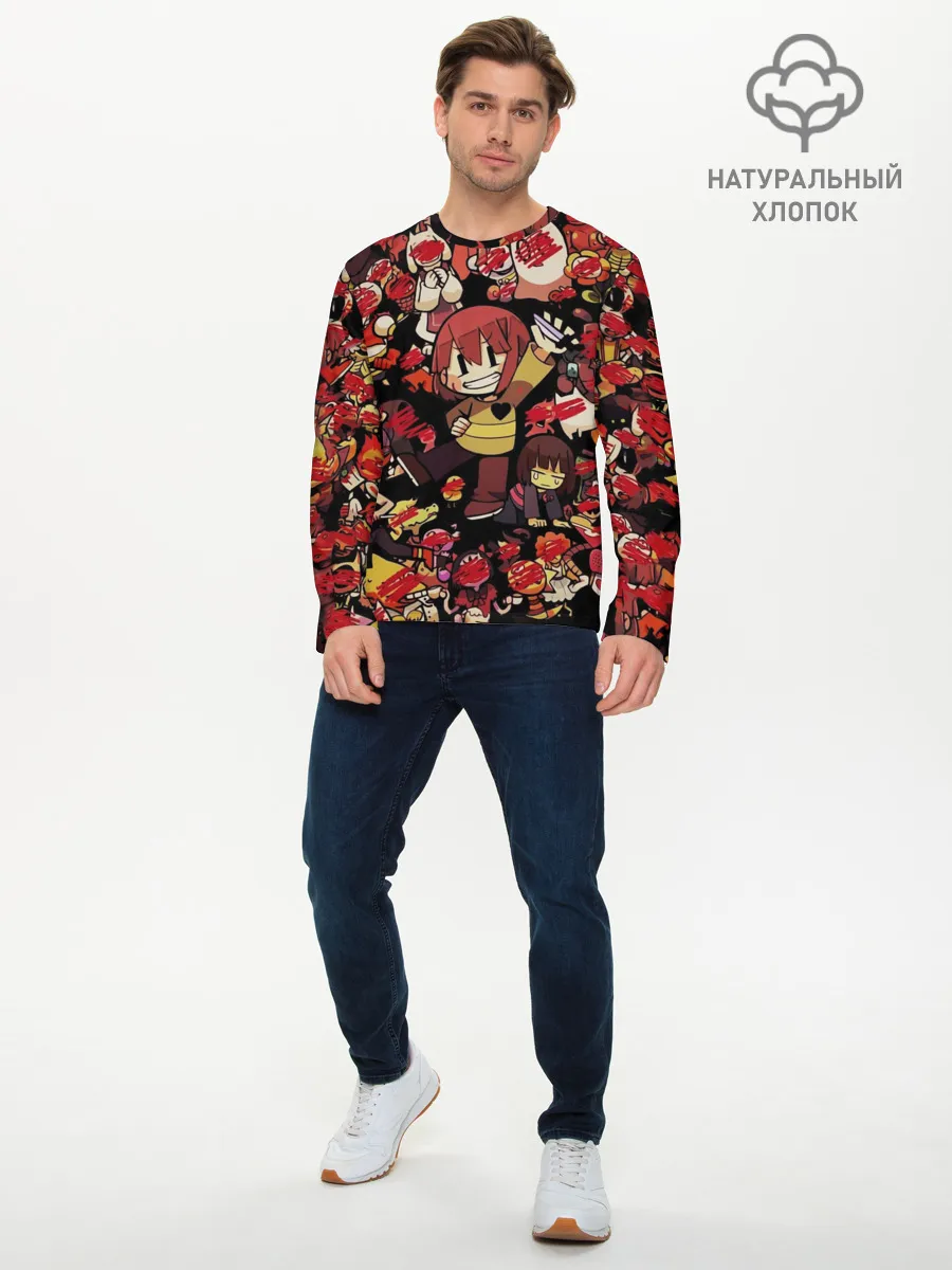 Мужской лонгслив базовый / UNDERTALE CHARA