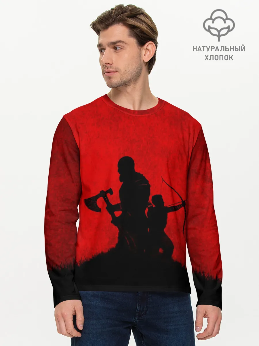 Мужской лонгслив базовый / God of War