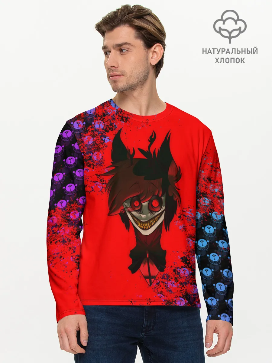Мужской лонгслив базовый / Hazbin Hotel Alastor