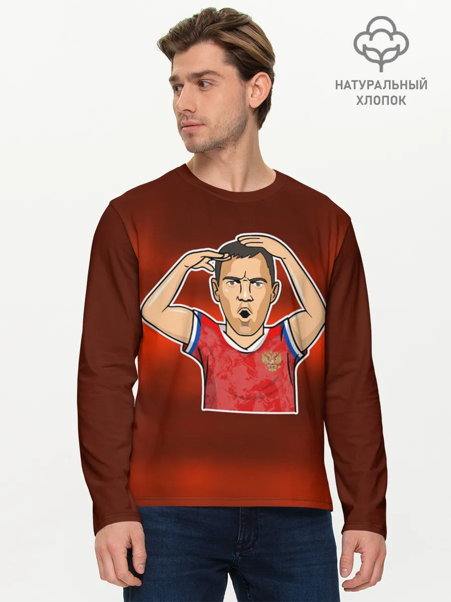 Мужской лонгслив базовый / Дзюба Russia edition