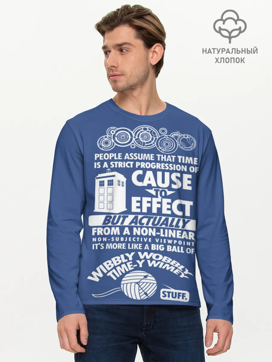 Мужской лонгслив базовый / Doctor Who