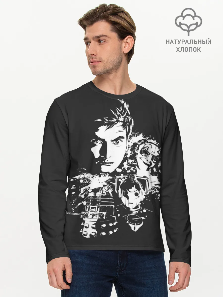Мужской лонгслив базовый / Doctor Who