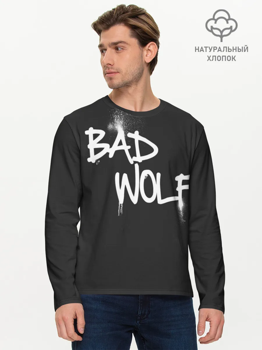 Мужской лонгслив базовый / Bad wolf